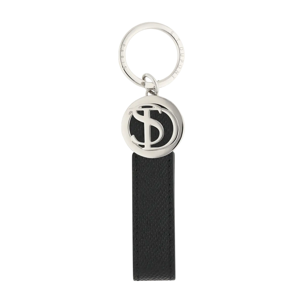 St Dupont Accessories Schlüsselanhänger Iconic, Palladium, Schwarz 1