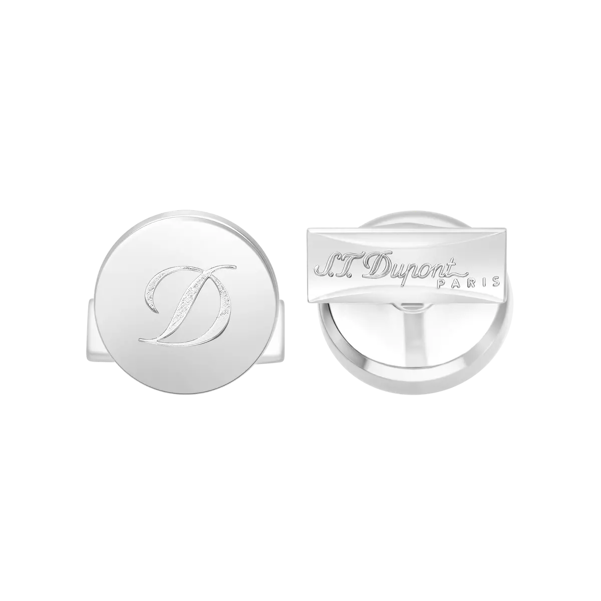 St Dupont Accessories Manschettenknopf Cufflinks, Palladium, Silver 1
