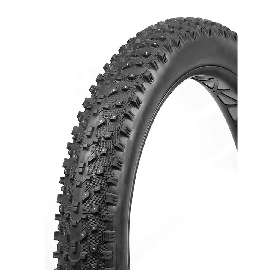 Vee Tire Snow Avalanche 26X4.00” Studded Tire Folding Tubeless Ready, Silica, 120Tpi (Black) 1