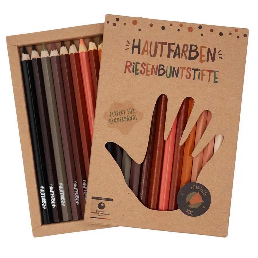 12 Hautfarben-Riesenbuntstifte 1