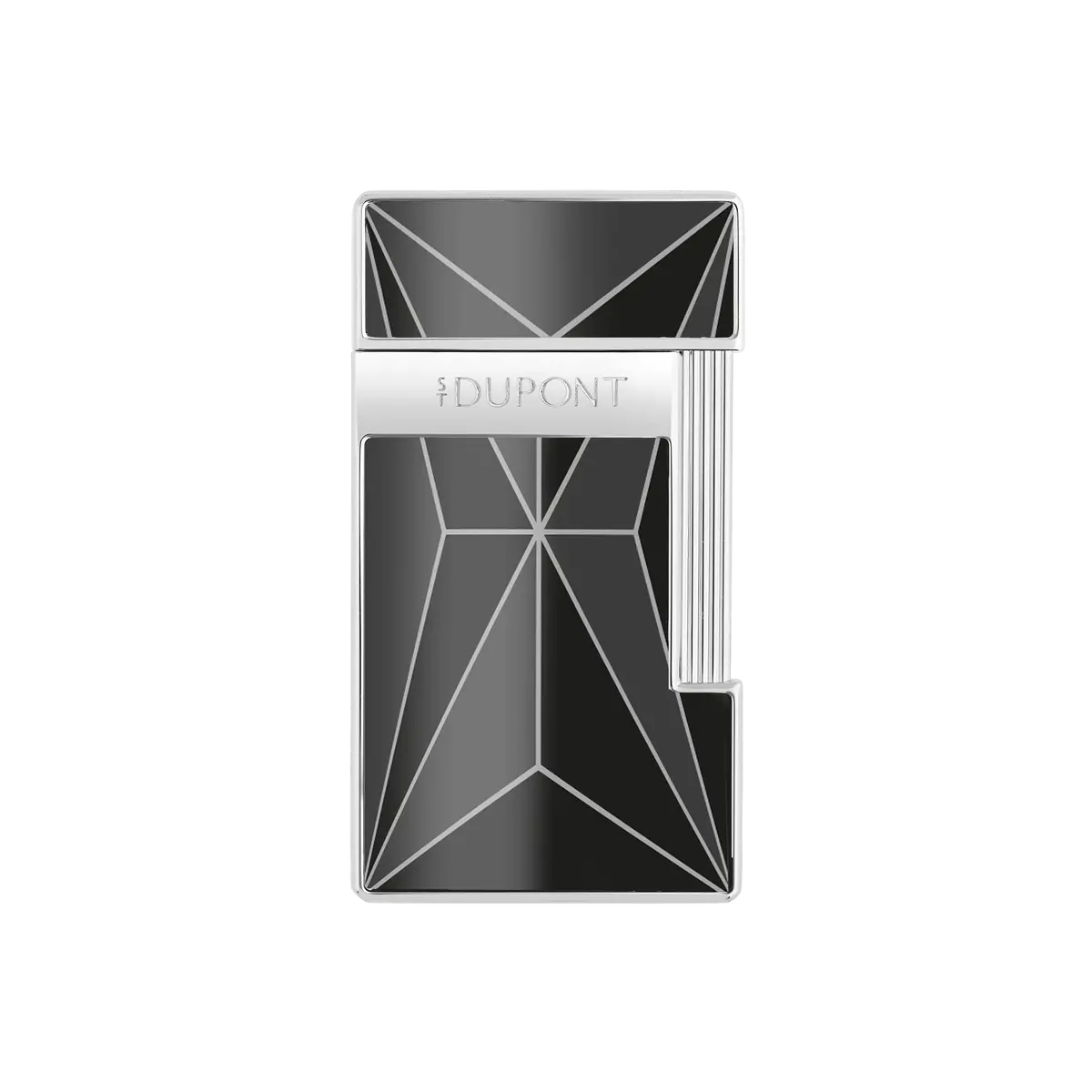 St Dupont Feuerzeug Slimmy Fire X, Palladium, Ltd. Edt., Schwarz 1