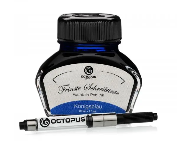 Octopus Fluids Füllhaltertinte-Set Classic Königsblau Löschbar Mit Konverter 1