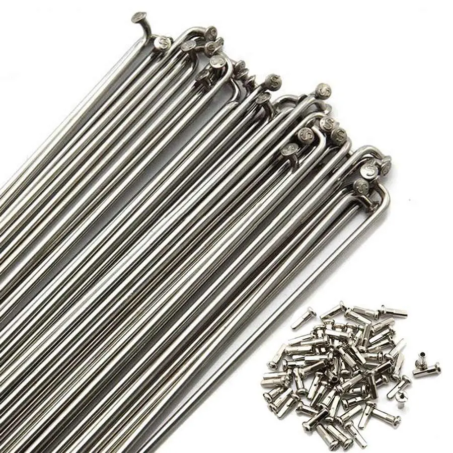 Wheel Shop Zinc Plated Spokes 261Mm Silver W/ Nipples (144) 1