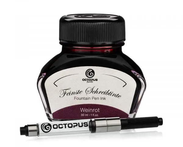 Octopus Fluids Schreibtinte Classic Weinrot Set Mit Konverter 1
