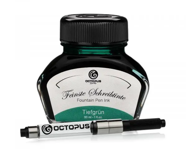 Octopus Fluids Schreibtinte Classic Kollektion Tiefgrün Mit Konverter 1