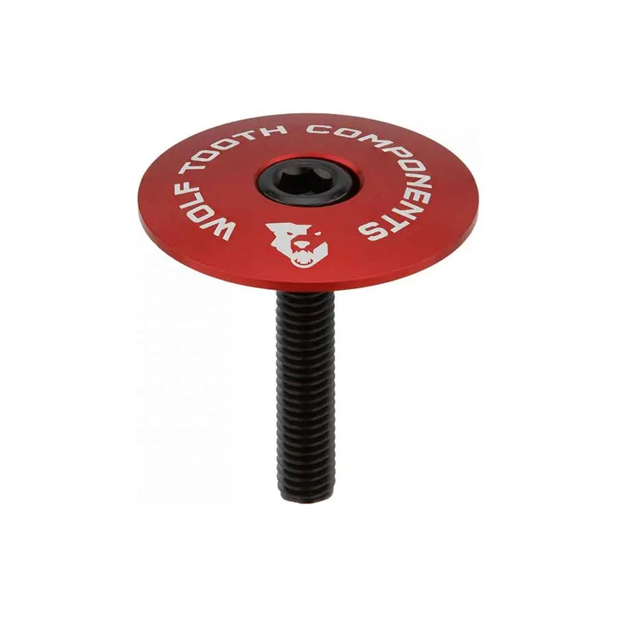 Wolf Tooth Components Top Cap Red Ultralight 1