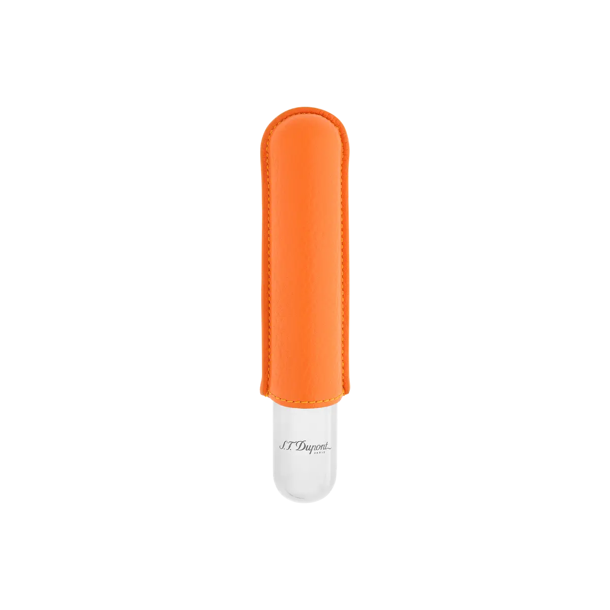 St Dupont Accessoires - Cigar Zigarren Etui Chrom, Orange 1