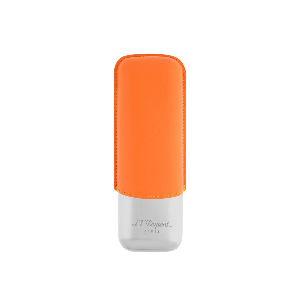 St Dupont Accessoires - Cigar 2 Zigarren Etui Chrom, Orange 1