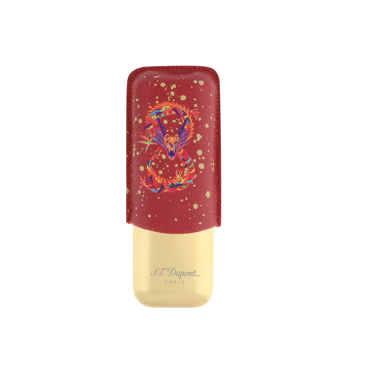 St Dupont Accessoires - Cigar 2 Zigarren Etui Dragon, Ltd. Edt., Burgundy 1