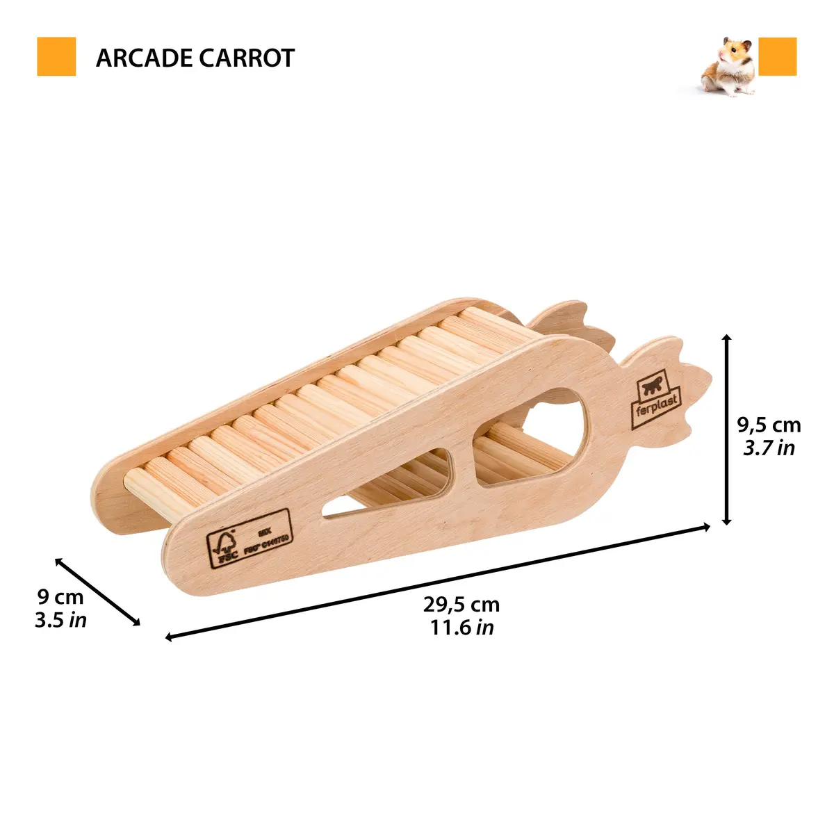Arcade Carrot Holzspielzeug Für Hamster 2