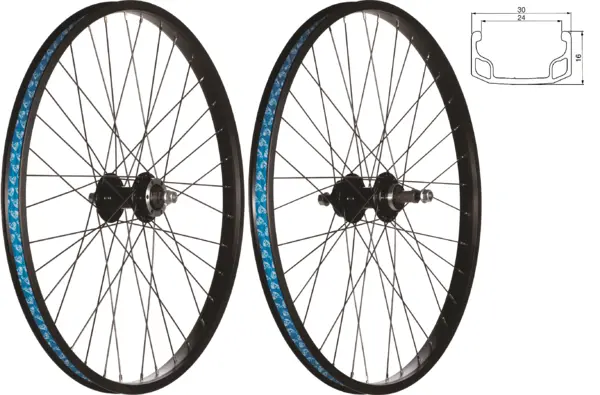 49N Front Wheel 24” Rim/Disc (Black) 1