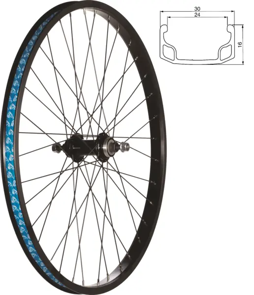 49N 24” Rear Wheel (Black) 1