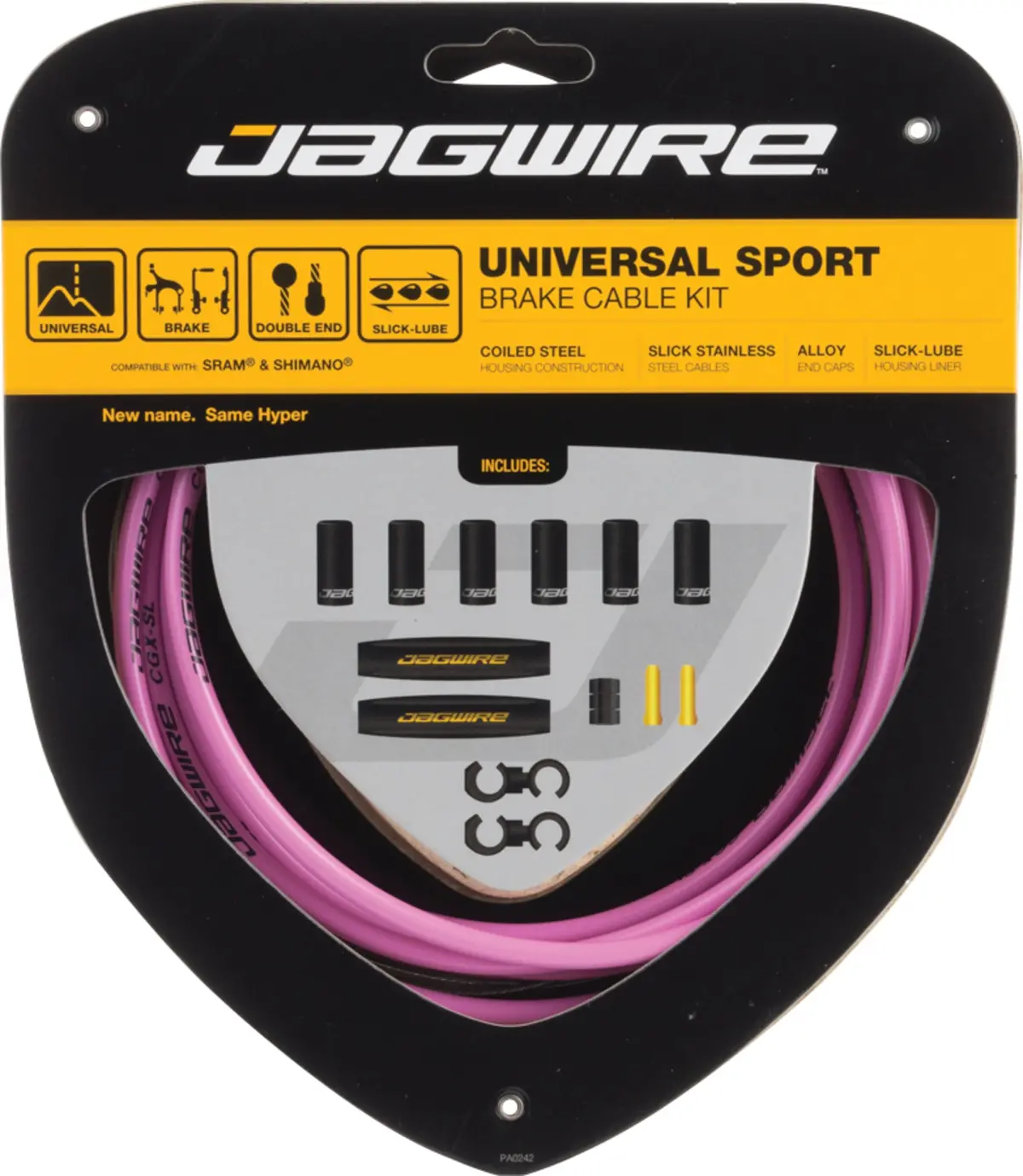Jagwire Universal Sport Brake Cable Kit (Pink) 1