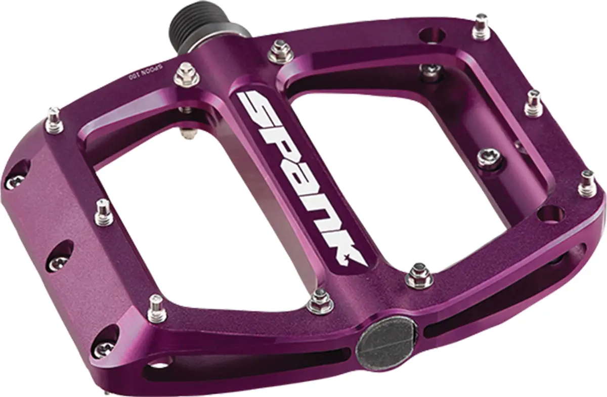 Spank Spoon 100 Alloy Flat Pedals: Purple 1