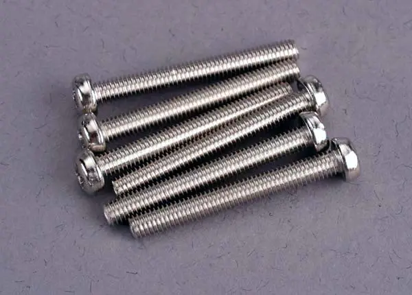 Traxxas Roundhead Machine Screws: M3x25mm (6) 1
