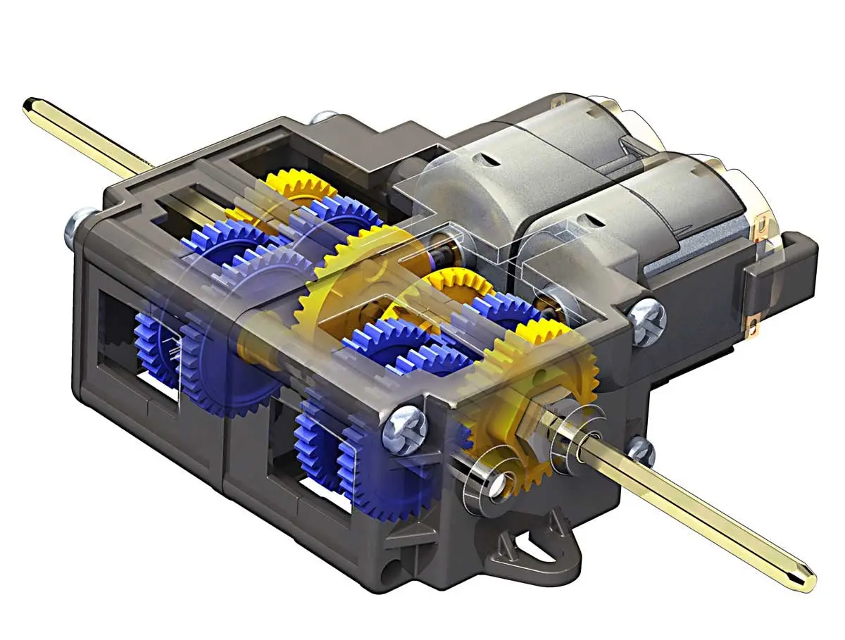 Tamiya Double Gearbox Left/Right Independant 4-Speed 1