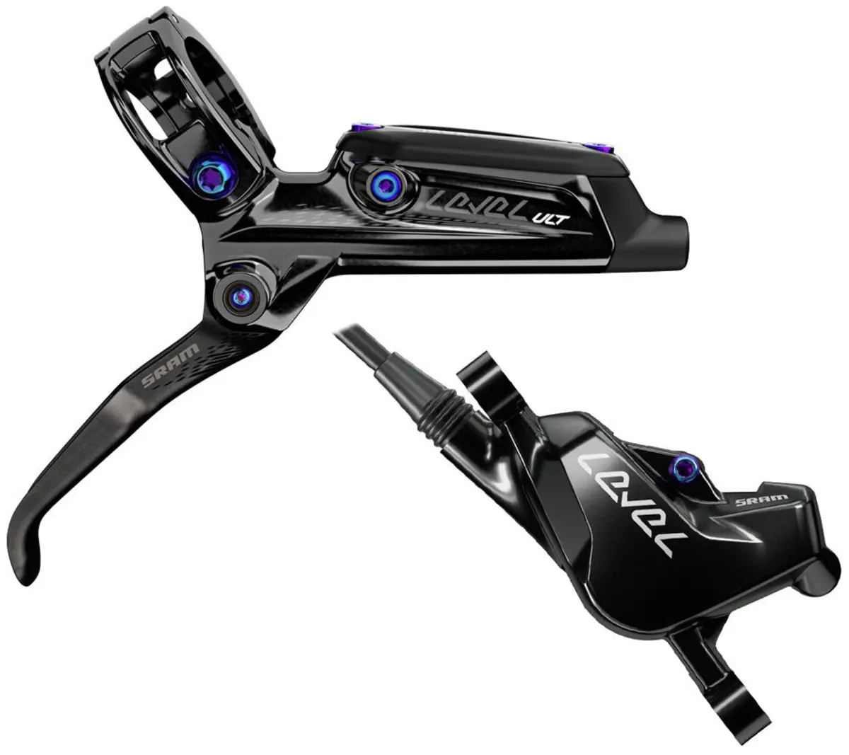 Sram Level Ultimate Carbon Disc Brake Black/Rainbow Rear 1