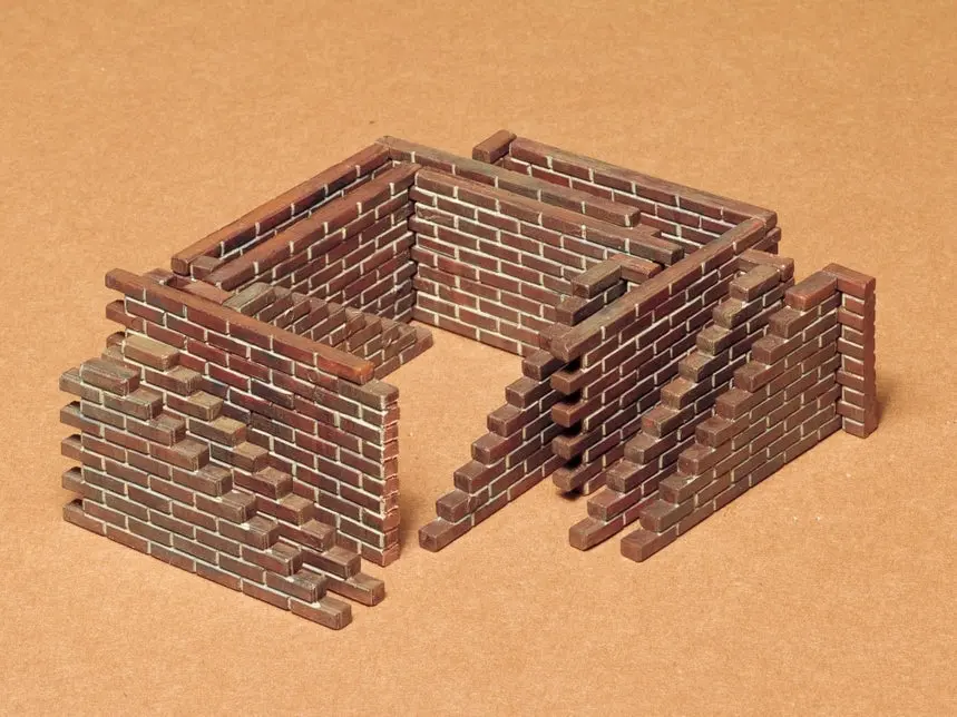 Tamiya 1/35 Military Miniatures Brick Wall Model Kit 1