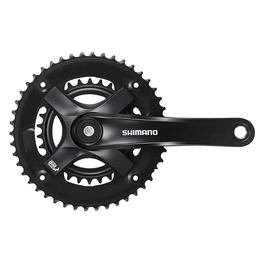 Shimano Fc-Ty501-2 Crankset Speed: 7/8 Bcd: Rivets 30/46 Square 175Mm Black Mtb 1