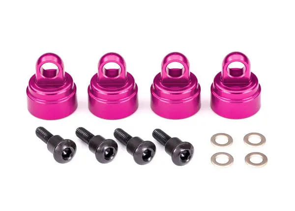 Traxxas Aluminum Ultra Shock Cap (Pink) (4) 1