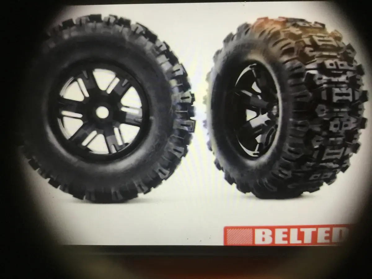 Traxxas Assembled Dual Profile Wheels W/Sledgehammer Belted Tires: X-Maxx 1