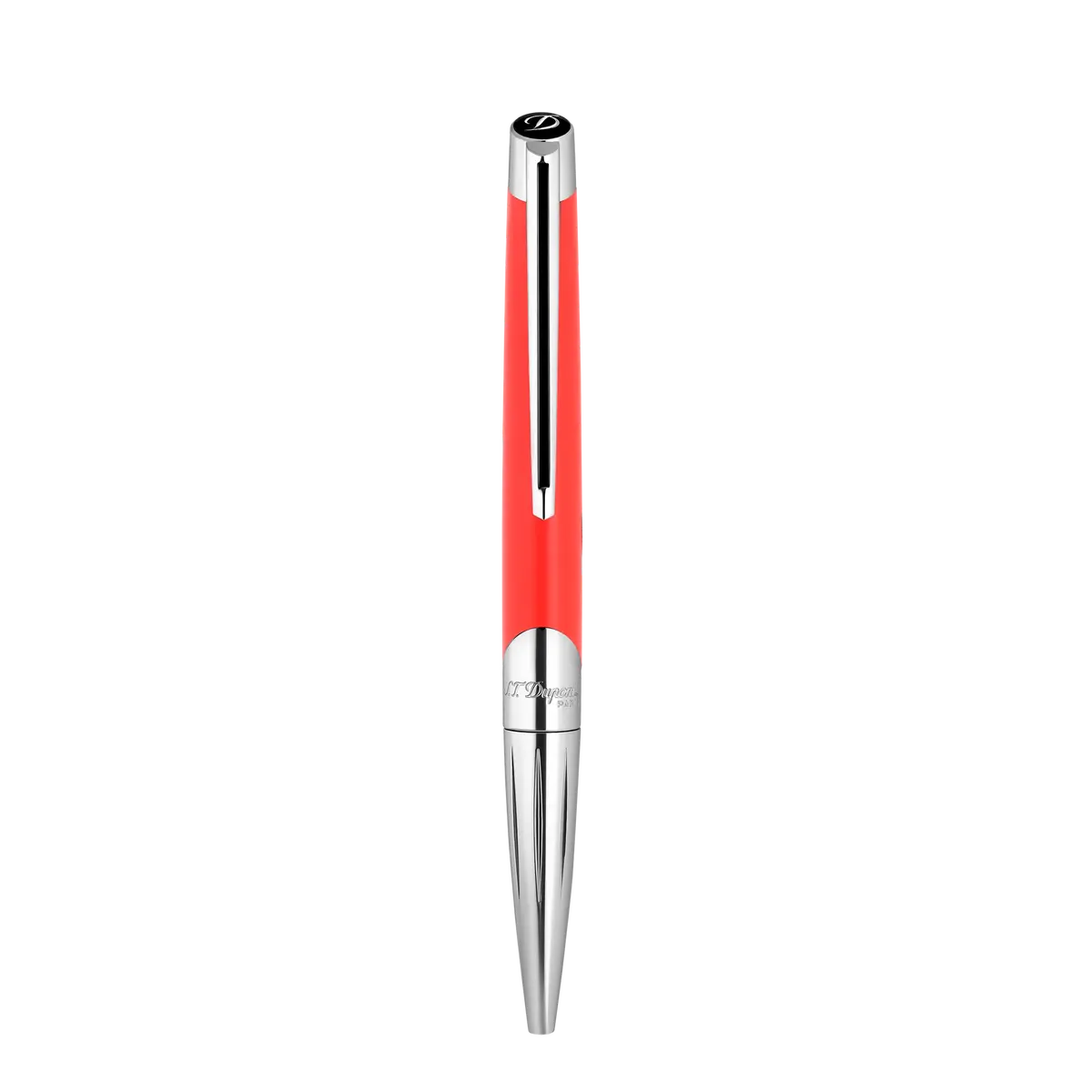 St Dupont Kugelschreiber Defi Milenium Defi, Palladium, Rot 1