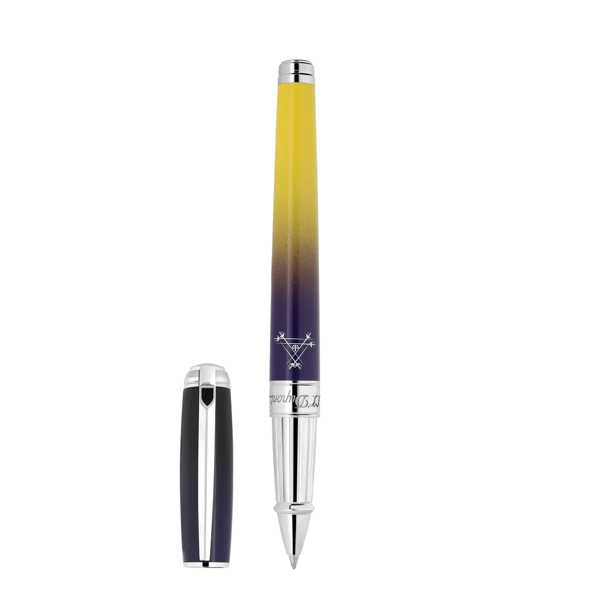 St Dupont Tintenroller Line D Line D, Palladium, Ltd. Edt., Blau 1