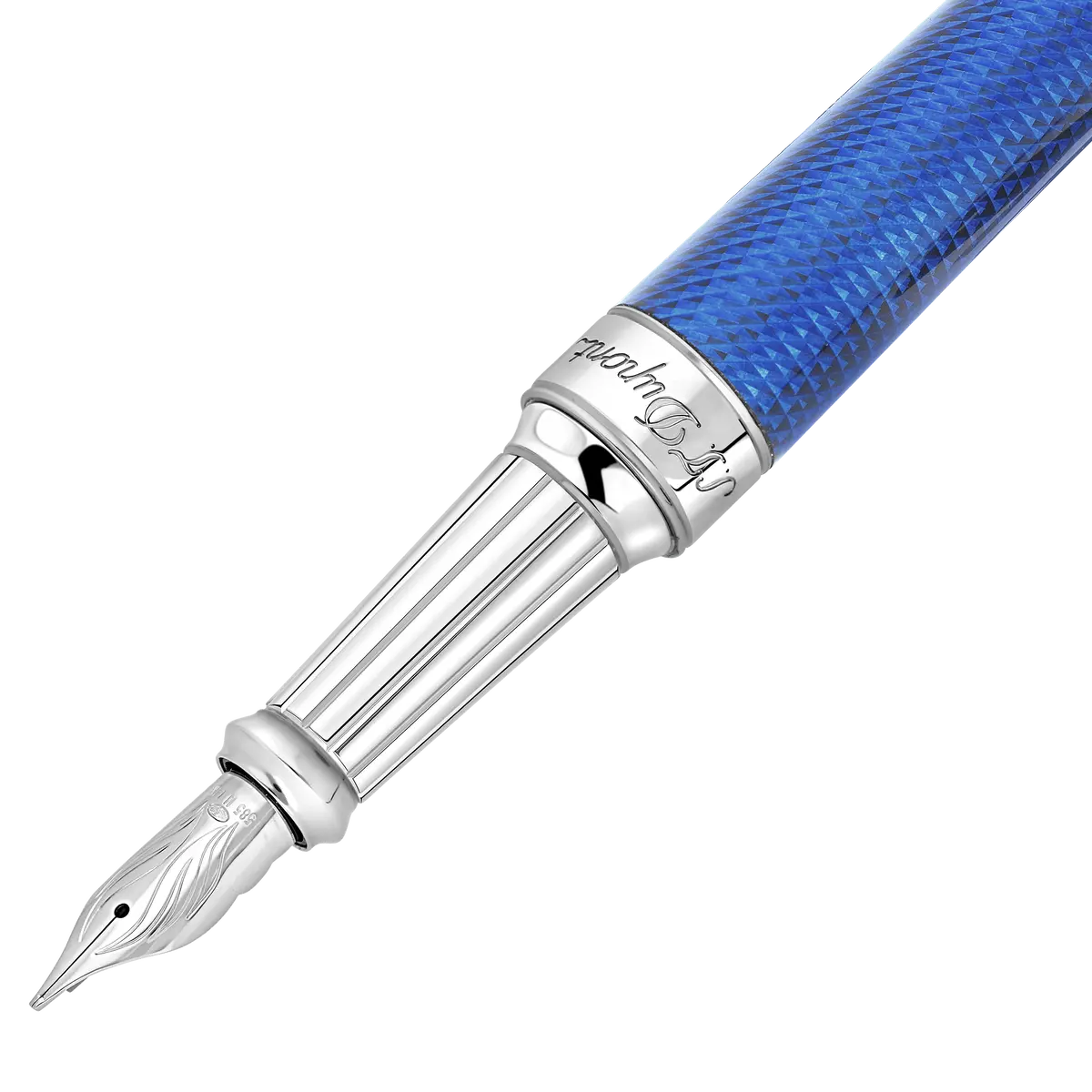 St Dupont Füllfederhalter Line D Eternity Eternity, Palladium, Indigo-Blue 1