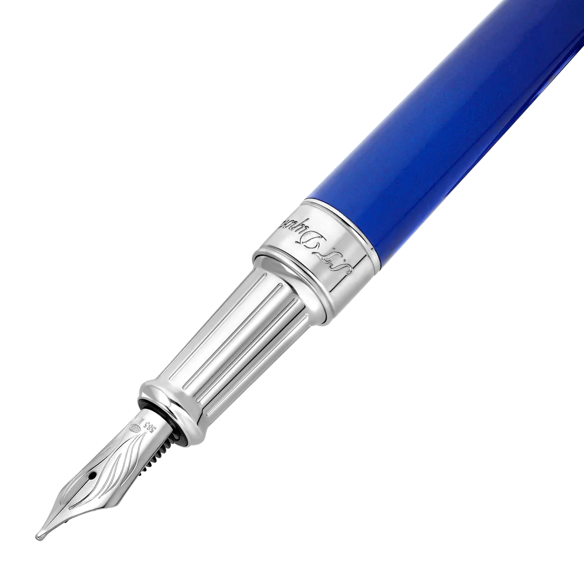St Dupont Füllfederhalter Line D Eternity Eternity, Palladium, Indigo-Blue 1