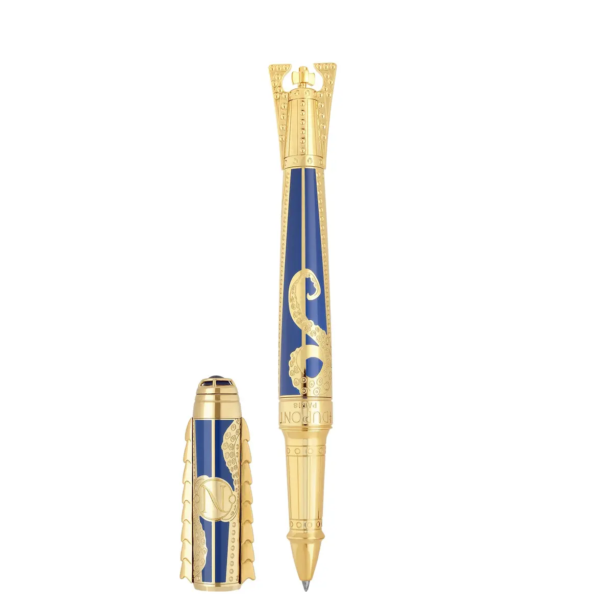 St Dupont Feuerzeug Set Prestige Feuer Und Schrift 20000 Lieues Sous Les Mers, Ltd. Edt., Blue-Gulf-Stream 1