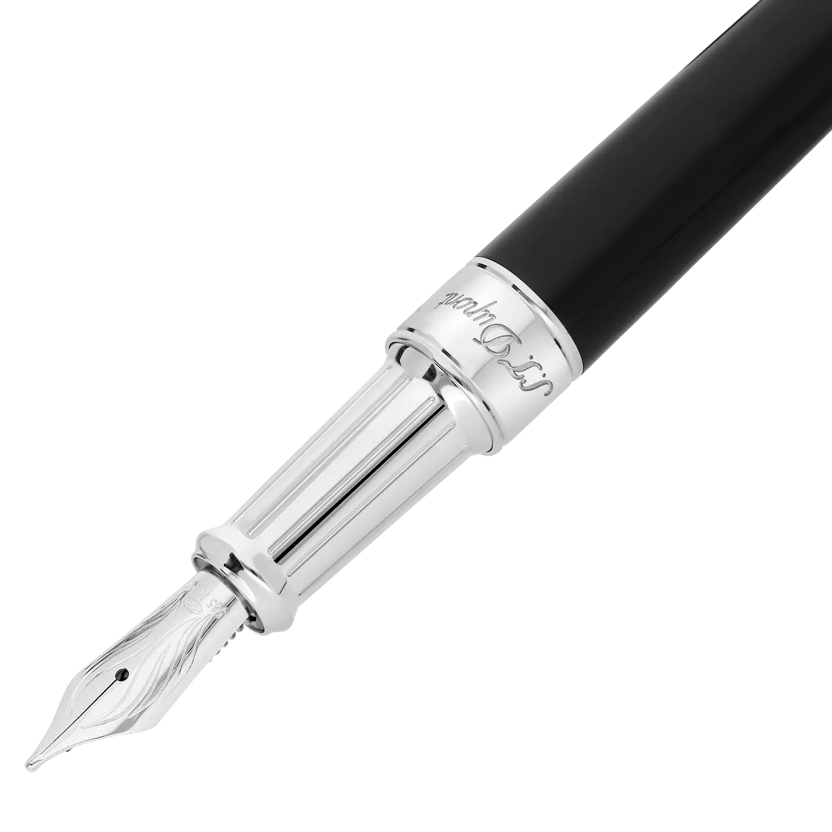 St Dupont Füllfederhalter Line D Eternity Fire X, Palladium, Ltd. Edt., Schwarz 1