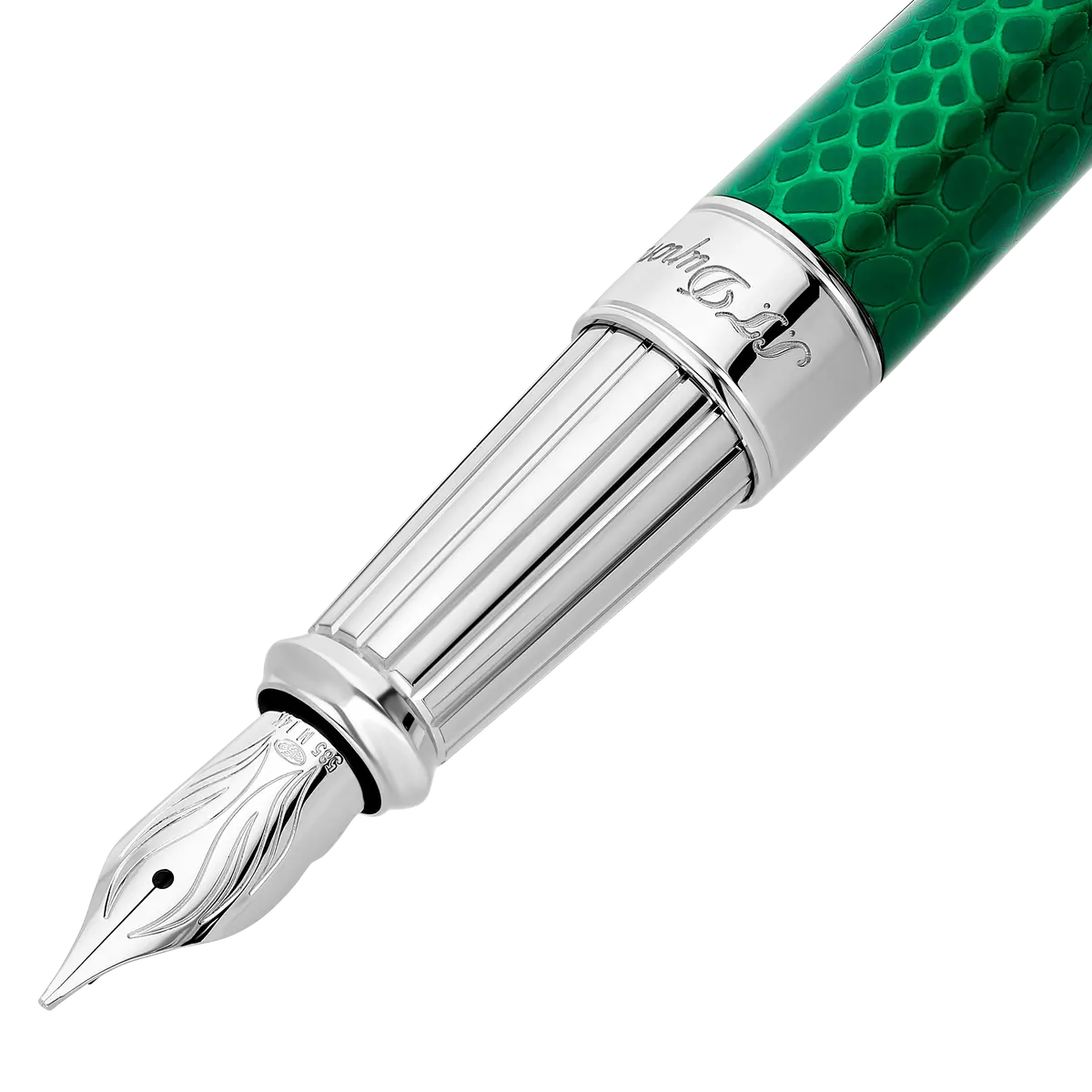 St Dupont Füllfederhalter Line D Eternity Snake Skin, Ltd. Edt., Grün 1