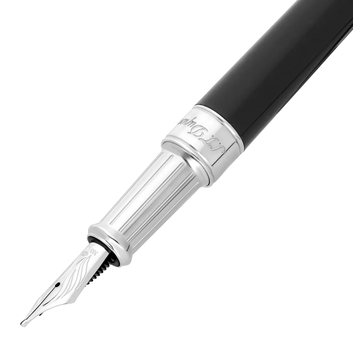 St Dupont Füllfederhalter Line D Eternity Eternity, Palladium, Schwarz 1