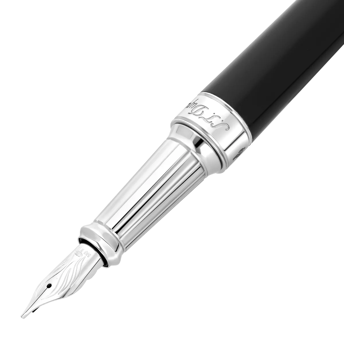 St Dupont Füllfederhalter Line D Eternity Eternity, Palladium, Schwarz 1
