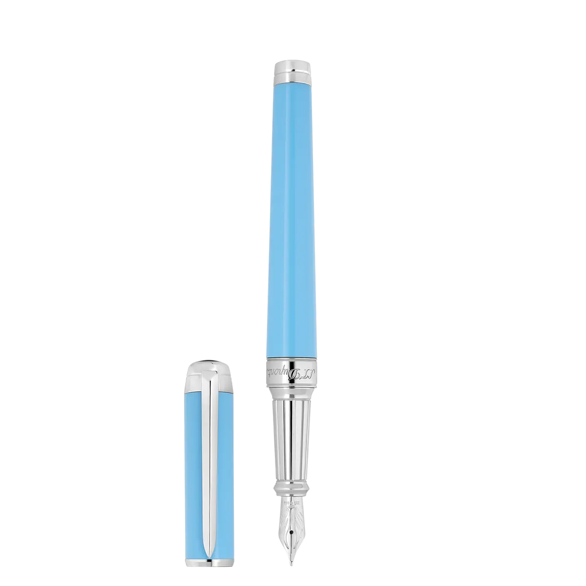 St Dupont Füllfederhalter Line D Eternity Eternity, Palladium, Turquoise-Blue 1