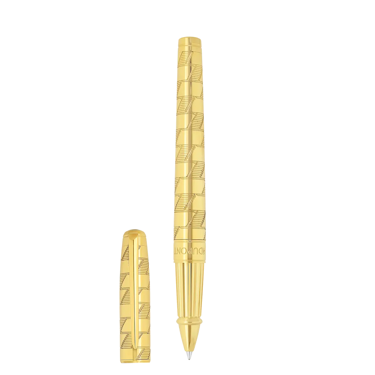 St Dupont Tintenroller Line D Eternity Monogram, Ltd. Edt., Golden 1