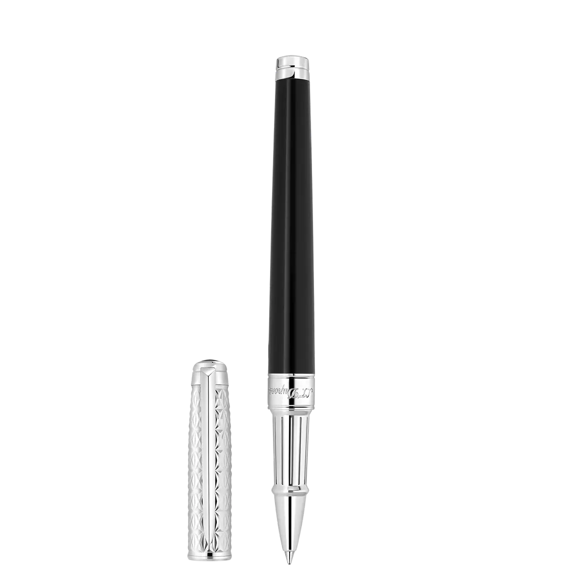 St Dupont Tintenroller Line D Eternity Fire X, Palladium, Ltd. Edt., Schwarz 1