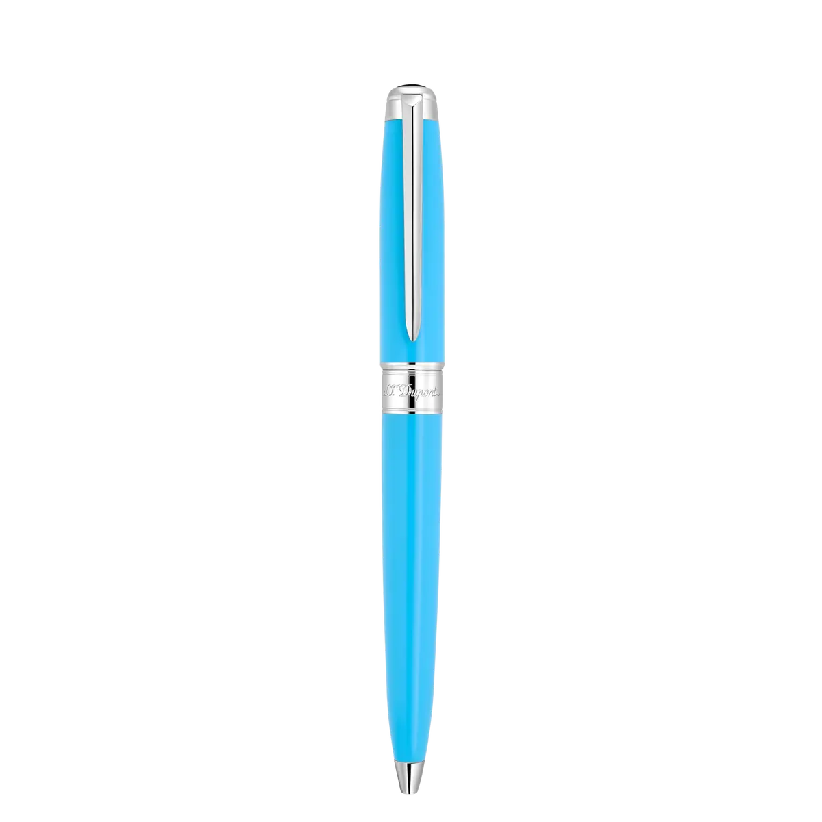 St Dupont Kugelschreiber Line D Eternity Eternity, Palladium, Turquoise-Blue 1