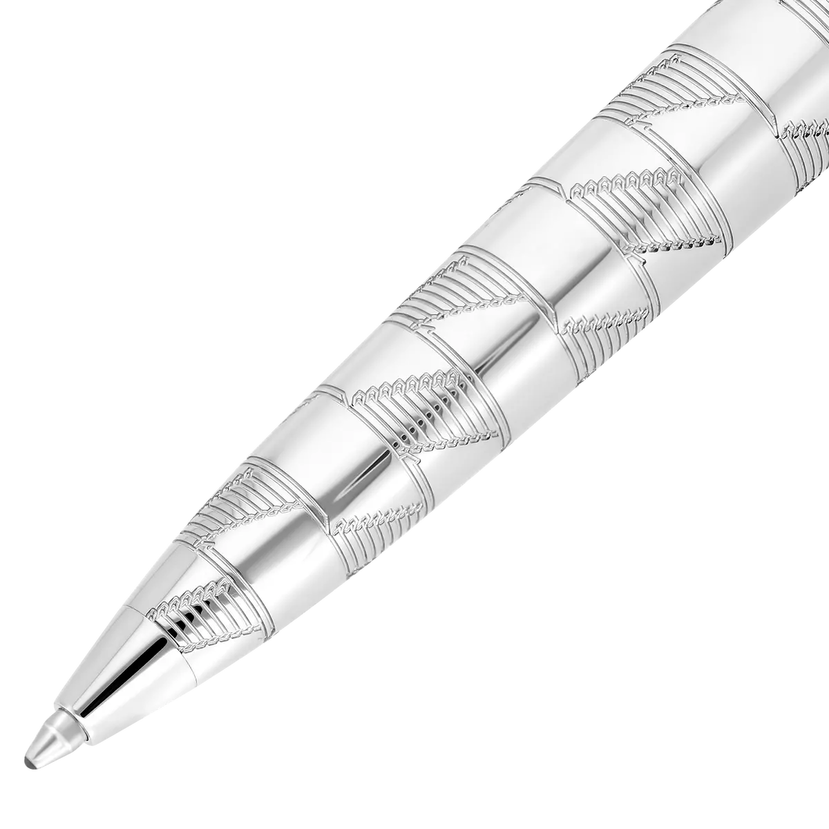 St Dupont Kugelschreiber Line D Eternity Monogram, Palladium, Ltd. Edt., Silver 2