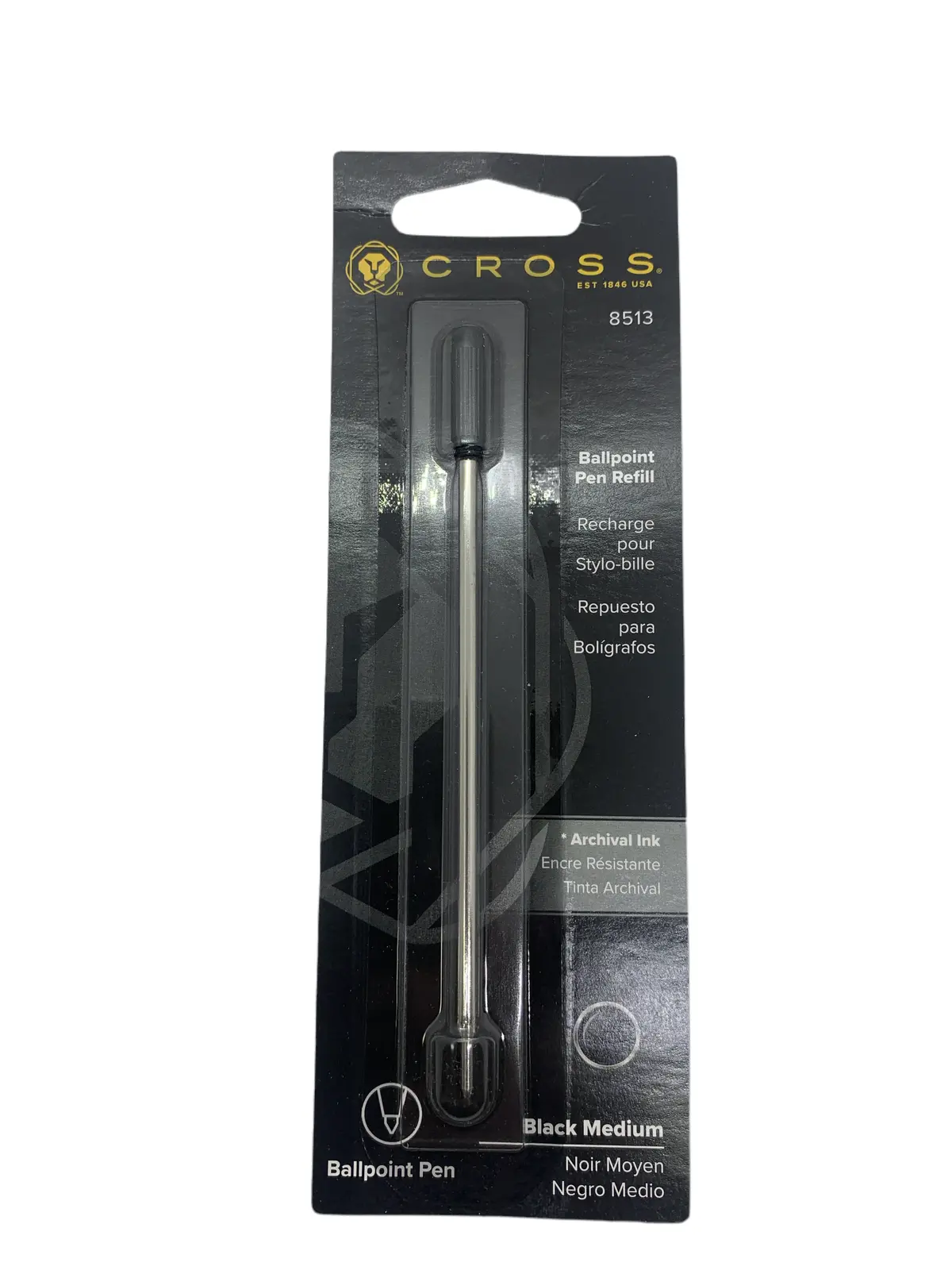 Cross, Kugelschreibermine, 1X Mittel Blister, Schwarz 1