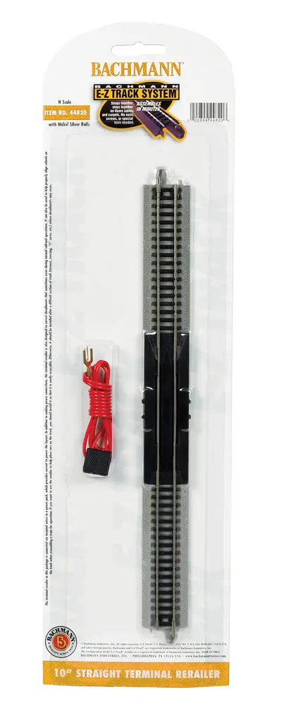 Bachmann N Scale Nickel Silver 10" Straight Ez Terminal Rerailer 1