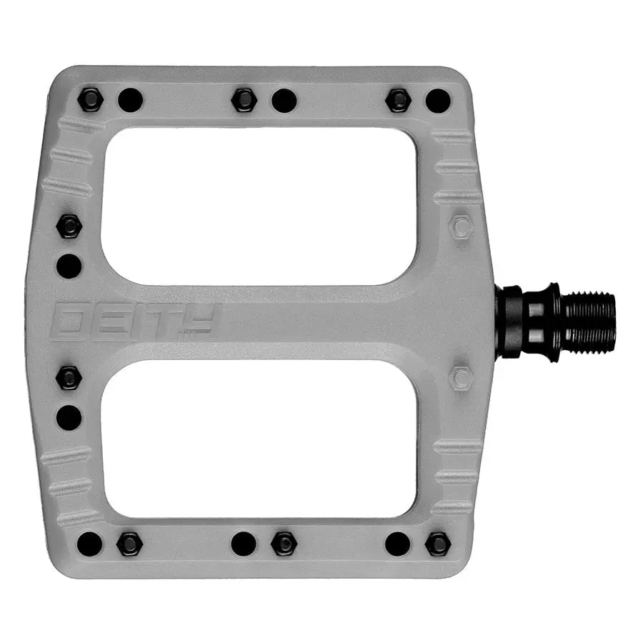 Deity Deftrap Platform Pedals Cr-Mo: 9/16” (Grey) 1