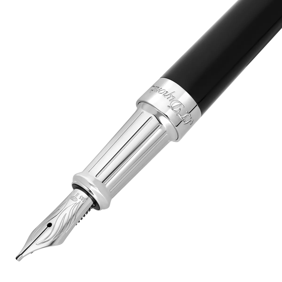 St Dupont Füllfederhalter Liberte Liberte, Palladium, Schwarz 1