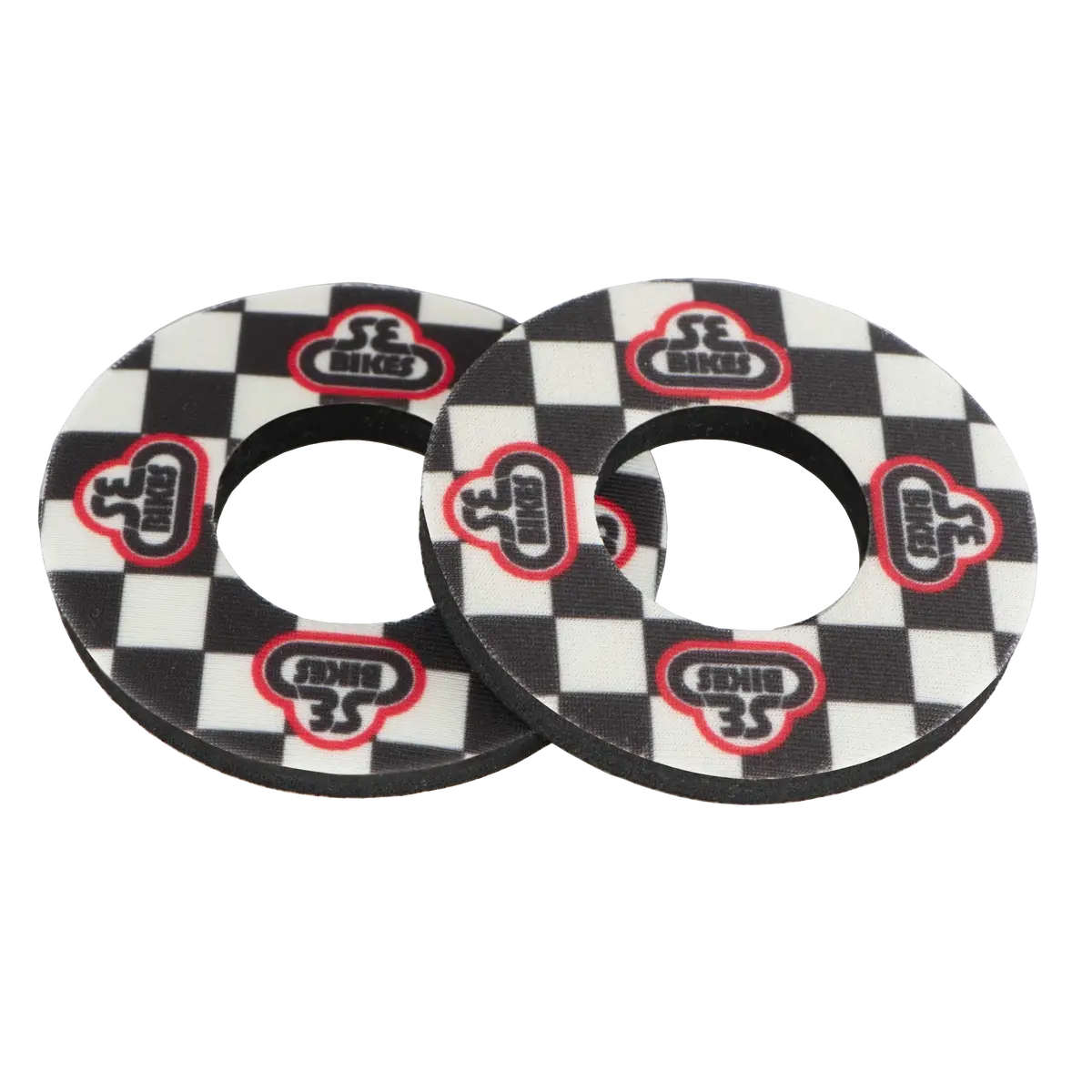 Se Bikes Grip Donuts Checkerboard (Black/White) 1