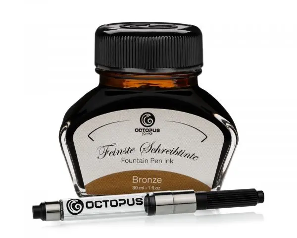 Octopus Fluids Schreibtinte Classic Schreibtinten Bronze Mit Konverter Set 1