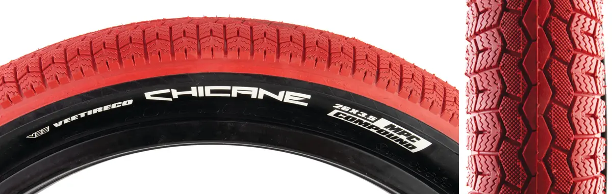 Se Racing Vee Tire Chicane 26" X 3.5" (Red/Black) Wire Bead 1