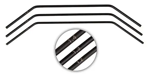 Team Associated Front Anti Roll Bar Set: Rc10t6.1 1