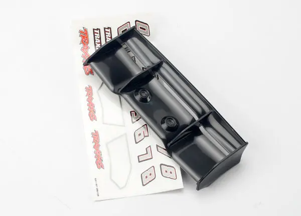 Traxxas Wing, 1/16 E-Revo (Black)/ Decal Sheet 1