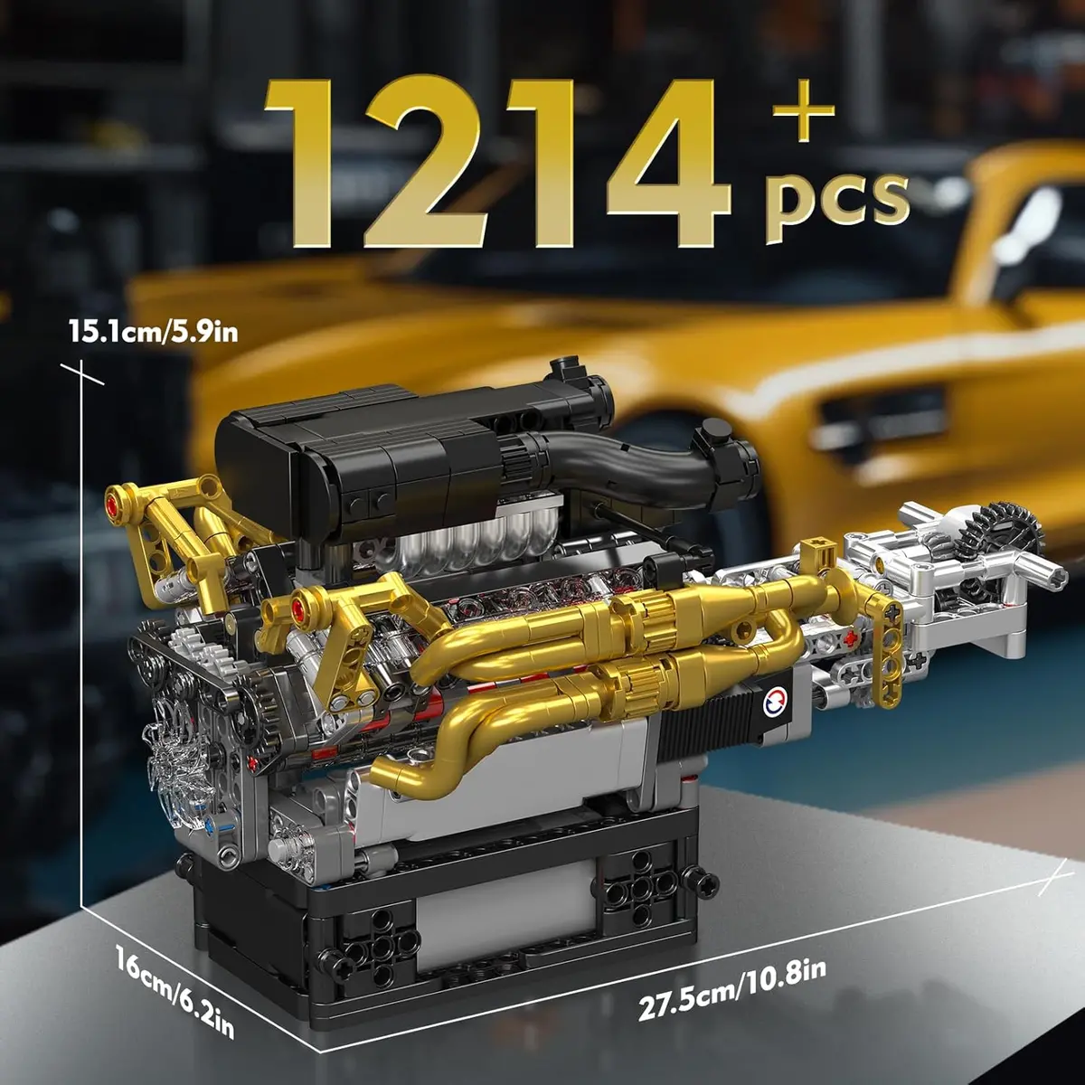 Mould King 10224 Valkyrie V12 Engine Building Kit, 974Pcs 1