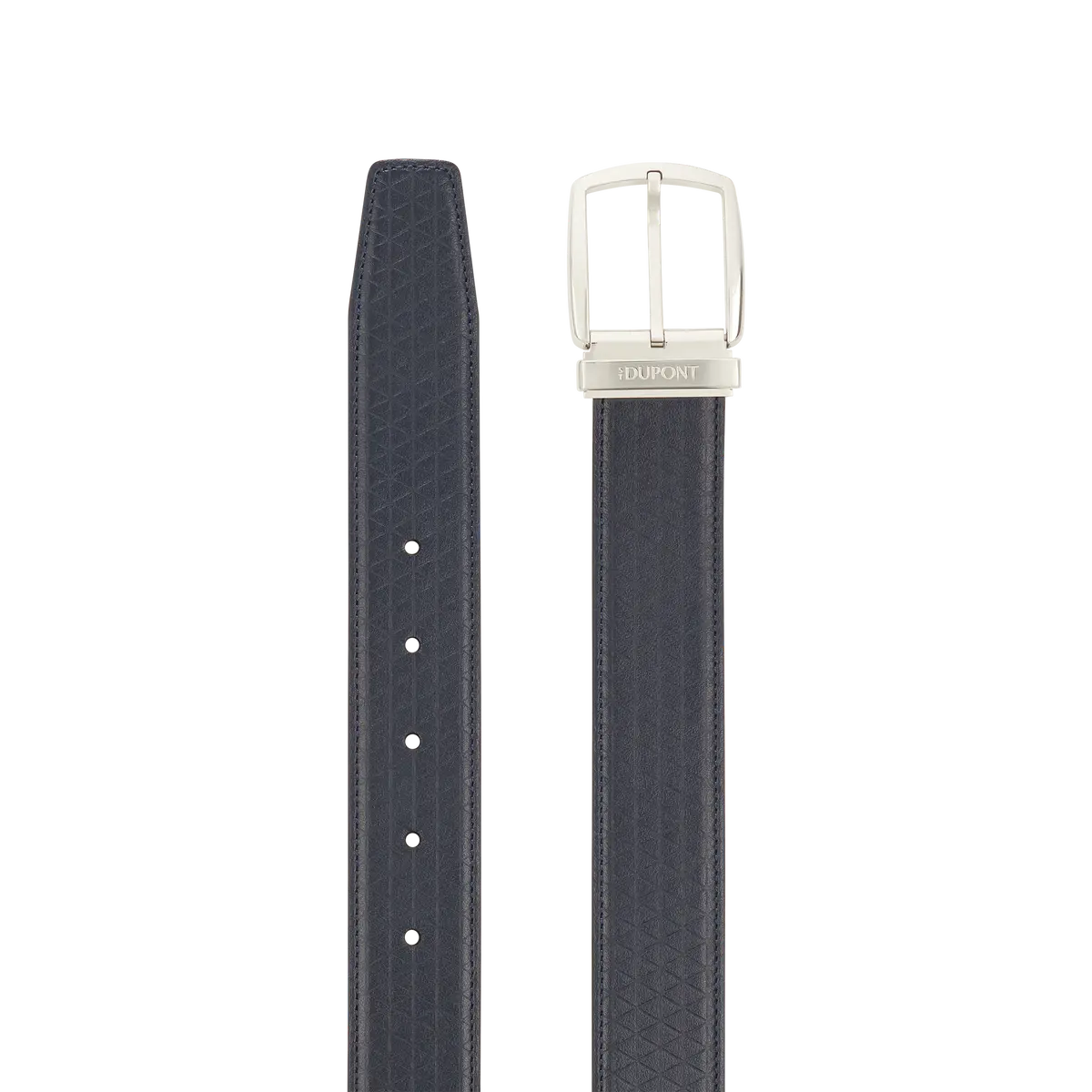 St Dupont Accessories Line D Belts, Palladium, Dark-Blue 1